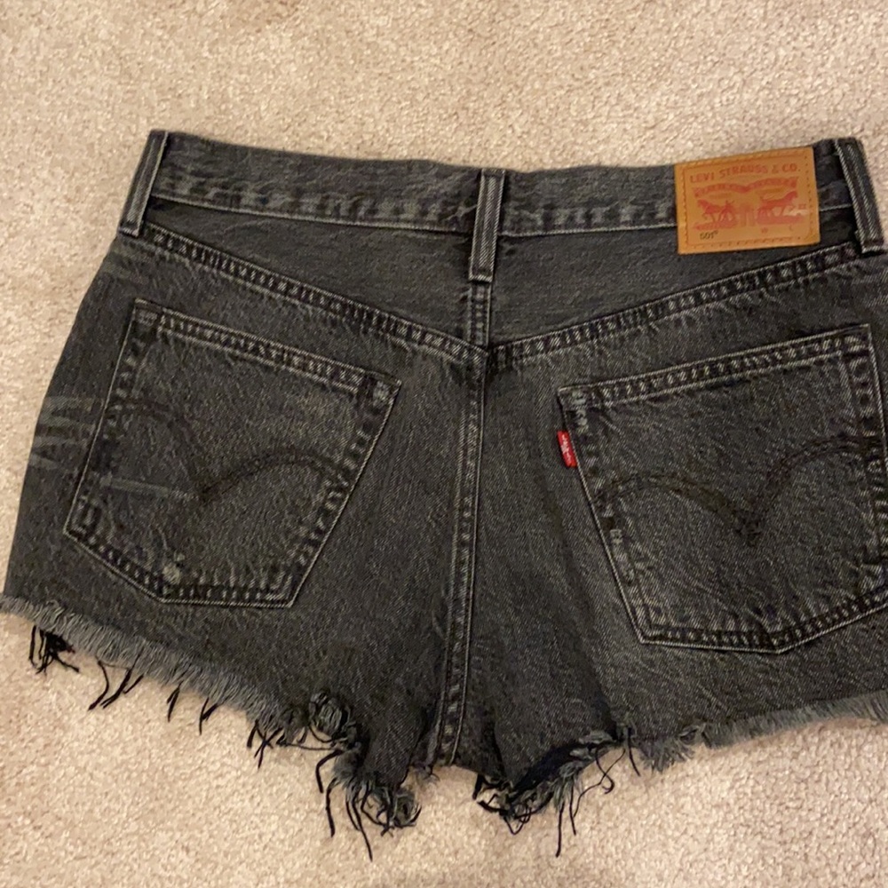 Levi’s black denim shorts